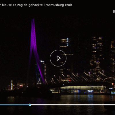 Lees meer over het artikel Verlichting Erasmusbrug gehacked