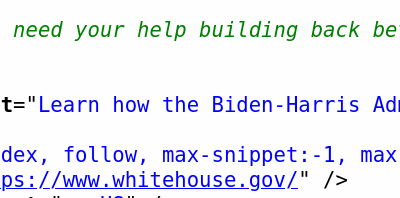 Lees meer over het artikel Biden werft nerds via html source