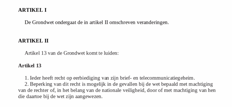 Lees meer over het artikel Voorstel aanpassing grondwet: email verkeer onder briefgeheim maar hoe geheim dan eigenlijk?