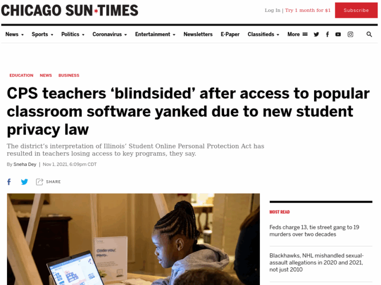 Lees meer over het artikel State of Illinois sluit toegang tot code.org en scratch voor leerlingen om privacy.