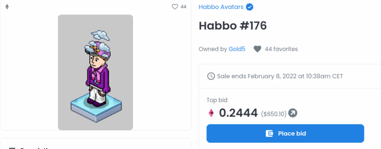 Lees meer over het artikel Habbo Hotel heeft al maanden NFTs in de shop