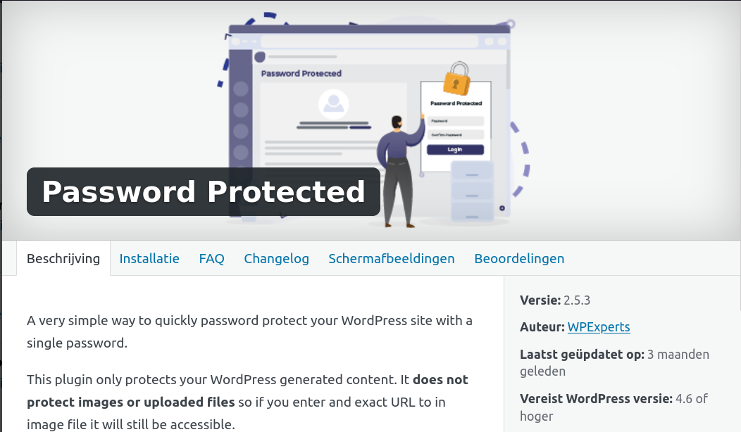 Je bekijkt nu Password Protect je website