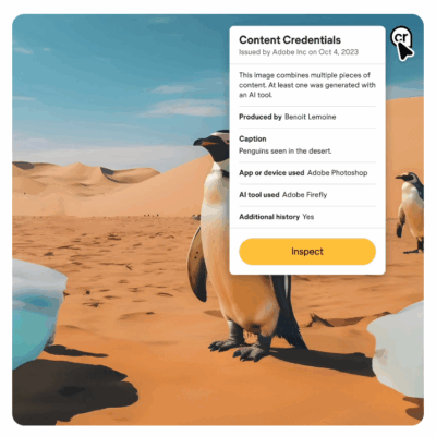 Lees meer over het artikel Adobe maakt een marker om AI generated images te markeren