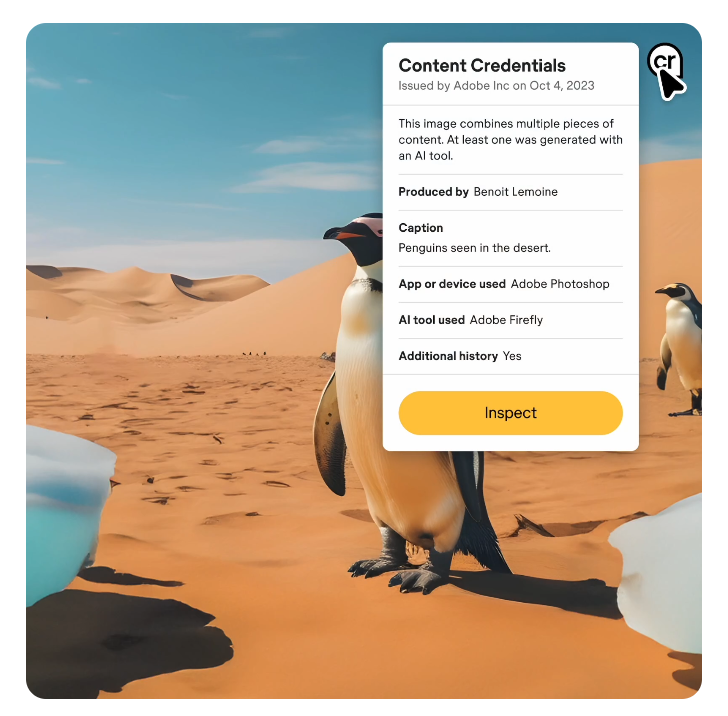 Lees meer over het artikel Adobe maakt een marker om AI generated images te markeren