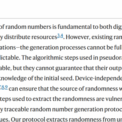 Lees meer over het artikel Zwakste plek van computing (randomness)  beter met quantum