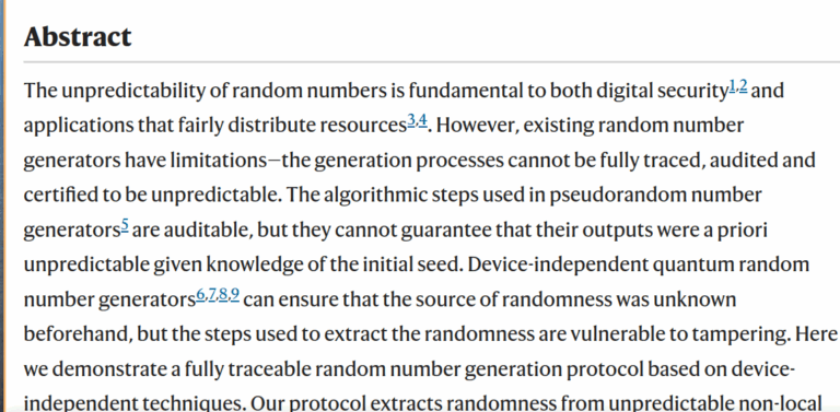 Lees meer over het artikel Zwakste plek van computing (randomness)  beter met quantum