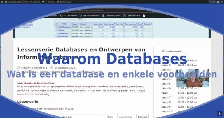 Lees meer over het artikel Databases en adminer